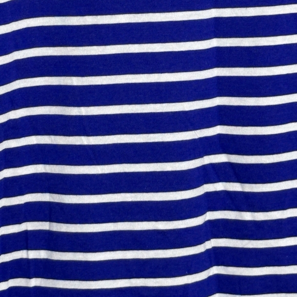 Ralph Lauren Women Sequined Navy and White Striped Tee - Picture 5 of 5